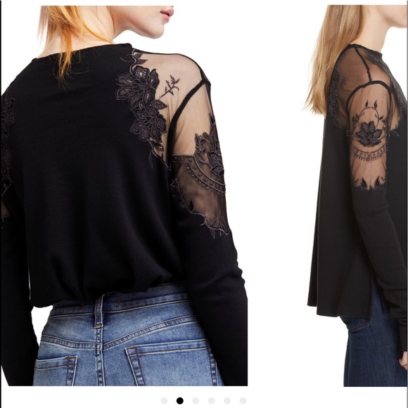 FREE PEOPLE* Lace Top - Picture 1 of 6